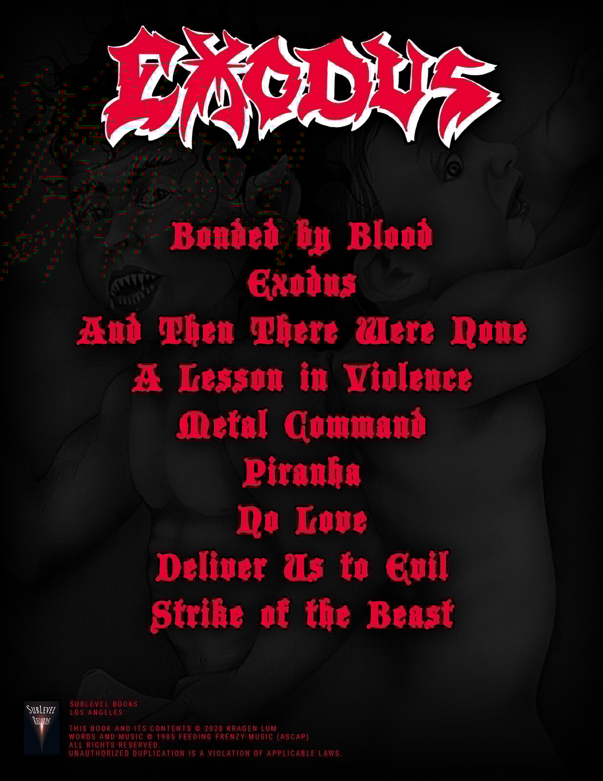 Exodus - Bonded by Blood Guitar Book (Deluxe Print Edition +